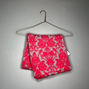 Ann Taylor Loft Hot Pink Floral Scarf H